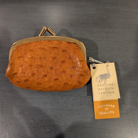 Vintage ostrich leather coin purse - Picture 8 of 11